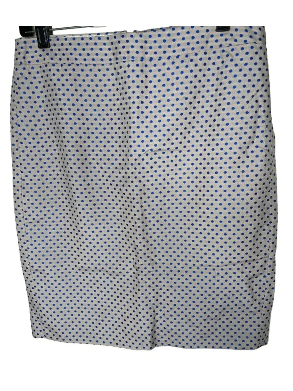 J Crew Pencil Skirt Womens 4 Gray Blue Polka Dot Career Office Classic
